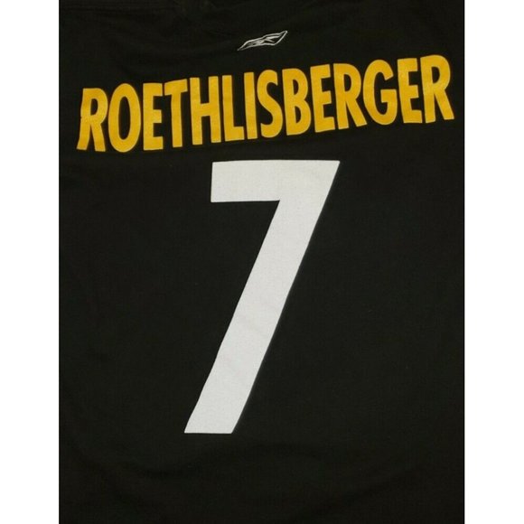 NFL Pittsburgh Steelers Ben Roethlisberger #7 YOUTH SMALL Reebok T-shirt     B7 - Picture 1 of 10